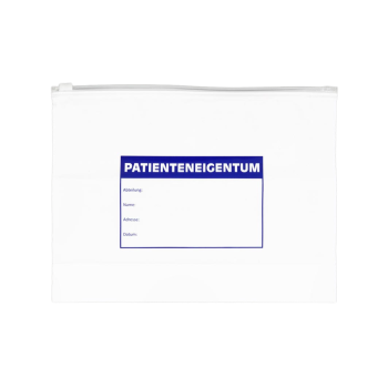 Slide closure bag - patient enema