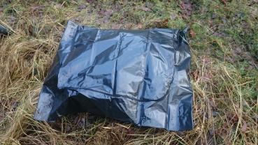 disaster body bag black with c-shaped zipper + 4 handles