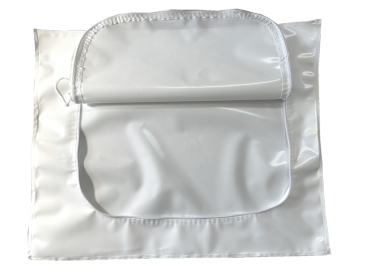 disaster body bag white | with c-shaped zipper