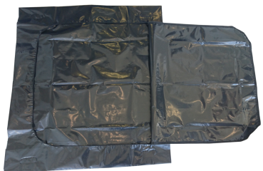 disaster body bag black with c-shaped zipper + 4 handles