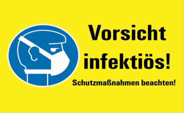 Aufkleber - Vorsicht infektiös