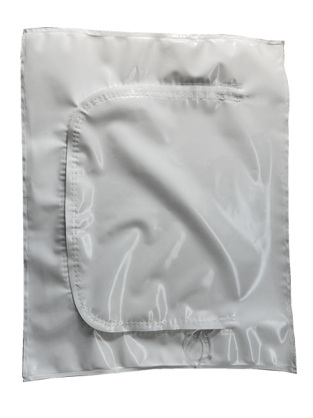 disaster body bag white | with c-shaped zipper