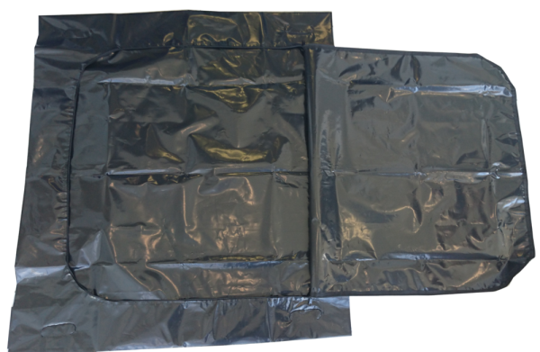 disaster body bag black with c-shaped zipper + 4 handles