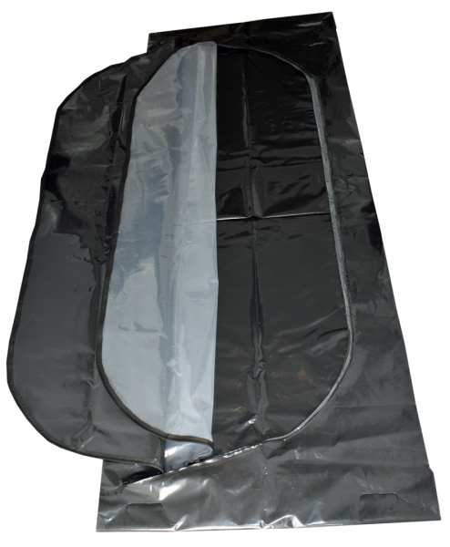 disaster body bag black - with transparent inner body bag