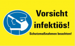 Aufkleber - Vorsicht infektiös