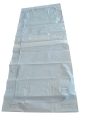 disaster body bag white with c-shaped zipper + 6 wood handles