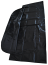 disaster body bag black + c-shaped zipper + 6 punched handles